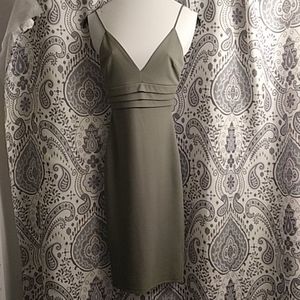 Green, slim, spaghetti strap dress. By glare